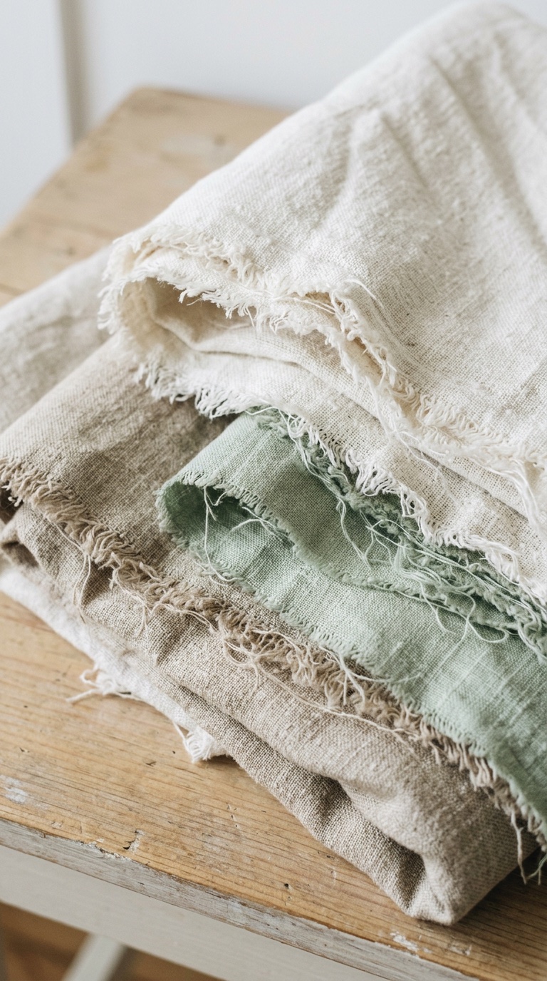 Soft folds of linen