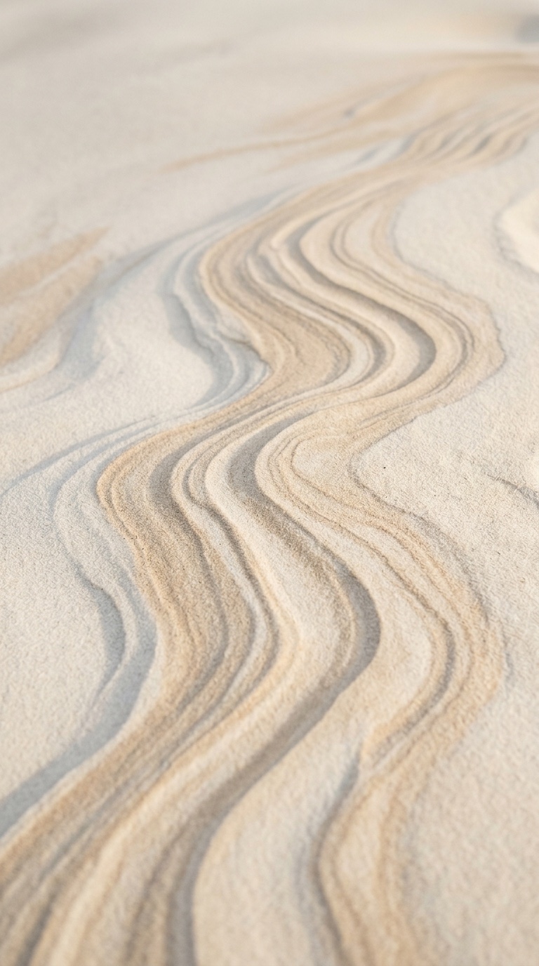 Wind ripples in sand